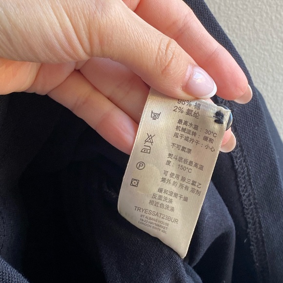 Burberry London Mini/Short Polo Dress Black Size Small Short Sleeve with Collar - Picture 7 of 11